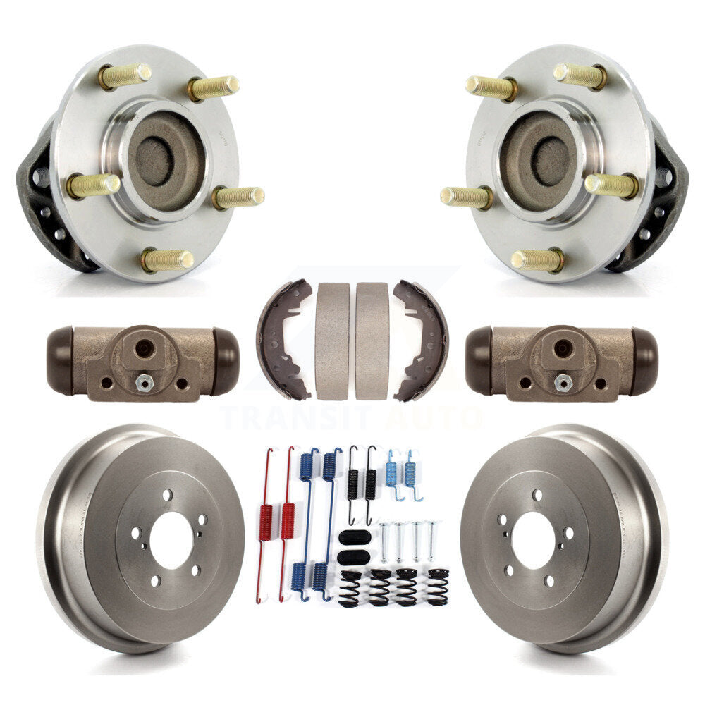 Wheel Cylinders Drum & Shoes Hub Bearing Rear Kit (8Pc) For Dodge Caravan Grand