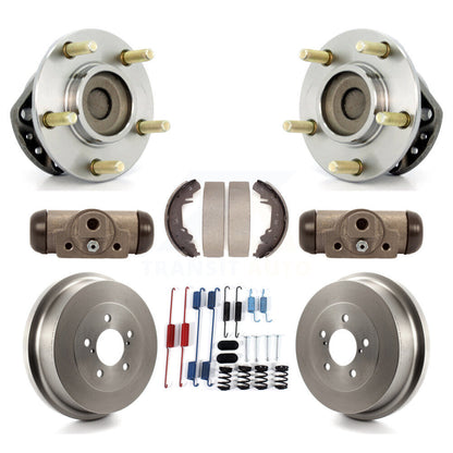 Wheel Cylinders Drum & Shoes Hub Bearing Rear Kit (8Pc) For Dodge Caravan Grand