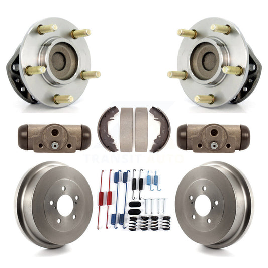 Wheel Cylinders Drum & Shoes Hub Bearing Rear Kit (8Pc) For Dodge Caravan Grand