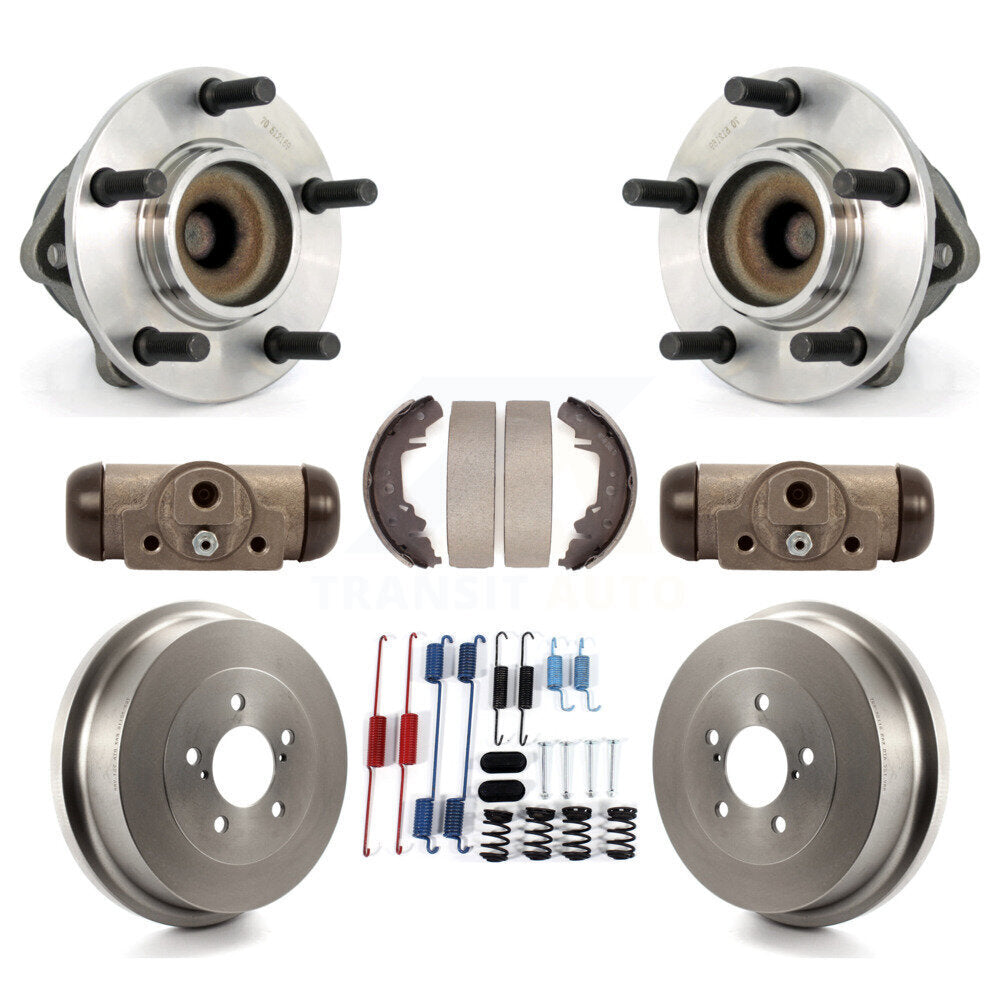 Wheel Cylinders Drum & Shoes Hub Bearing Rear Kit (8Pc) For Dodge Caravan Grand
