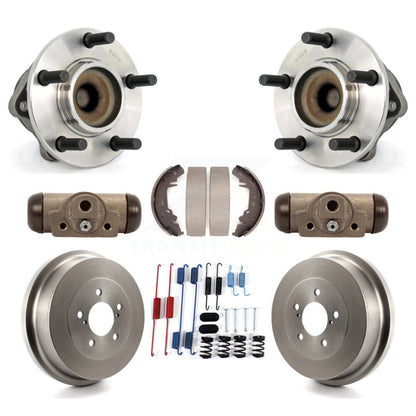 Wheel Cylinders Drum & Shoes Hub Bearing Rear Kit (8Pc) For Dodge Caravan Grand