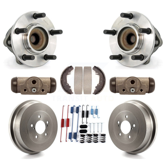Wheel Cylinders Drum & Shoes Hub Bearing Rear Kit (8Pc) For Dodge Caravan Grand