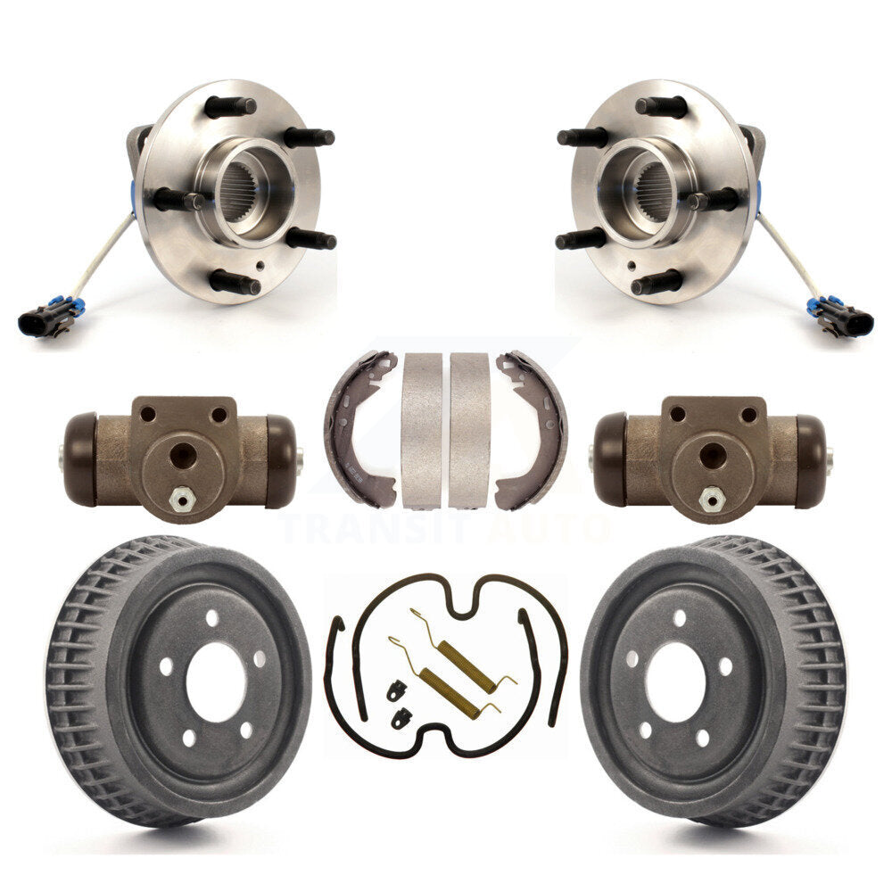 Wheel Cylinders And Drum & Shoes Hub Bearing Rear Kit (8Pc) For Pontiac Montana
