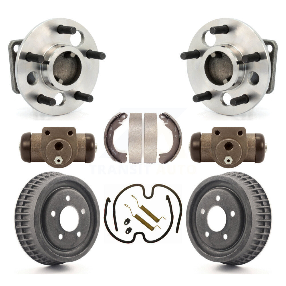 Wheel Cylinders And Drum & Shoes Hub Bearing Rear Kit (8Pc) For Buick LeSabre 88