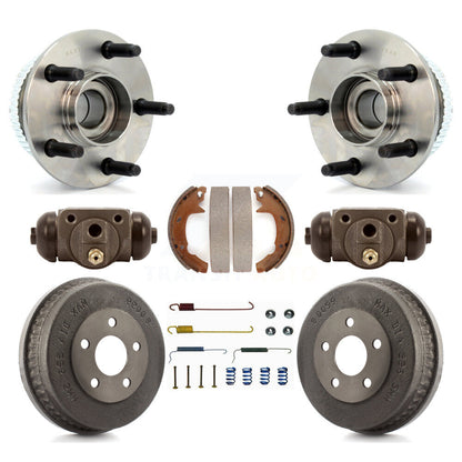 Wheel Cylinders And Drum & Shoes Hub Bearing Rear Kit (8Pc) For Mercury Sable