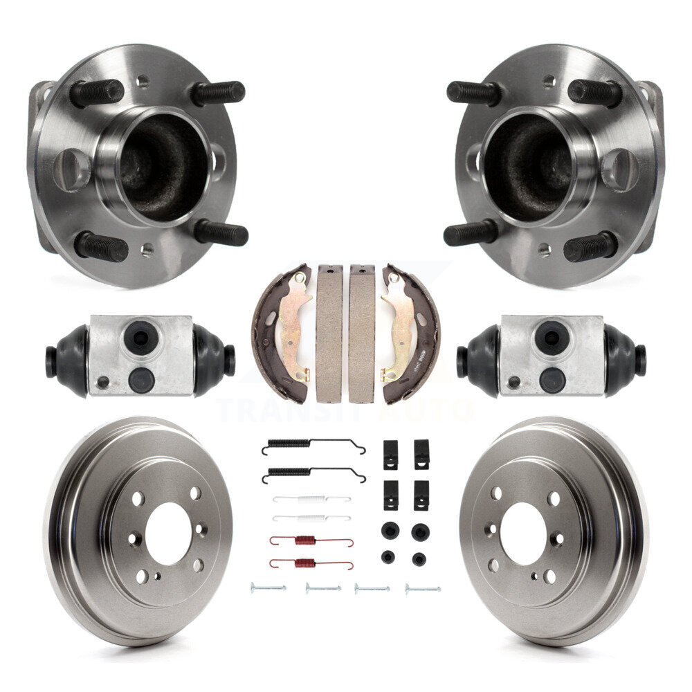 Wheel Cylinders And Drum & Shoes Hub Bearing Rear Kit (8Pc) For Ford Fiesta