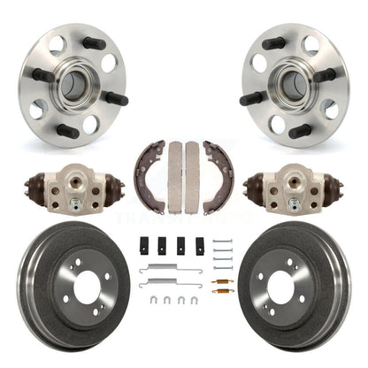 Wheel Cylinders Drum & Shoes Hub Bearing Rear Kit (8Pc) For 10-14 Honda Insight