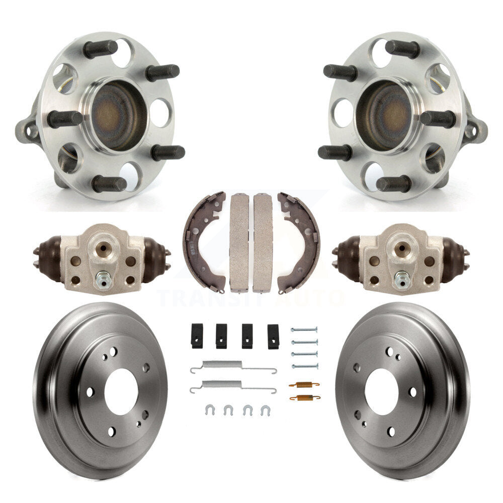 Wheel Cylinders And Drum & Shoes Hub Bearing Rear Kit (8Pc) For Honda Civic