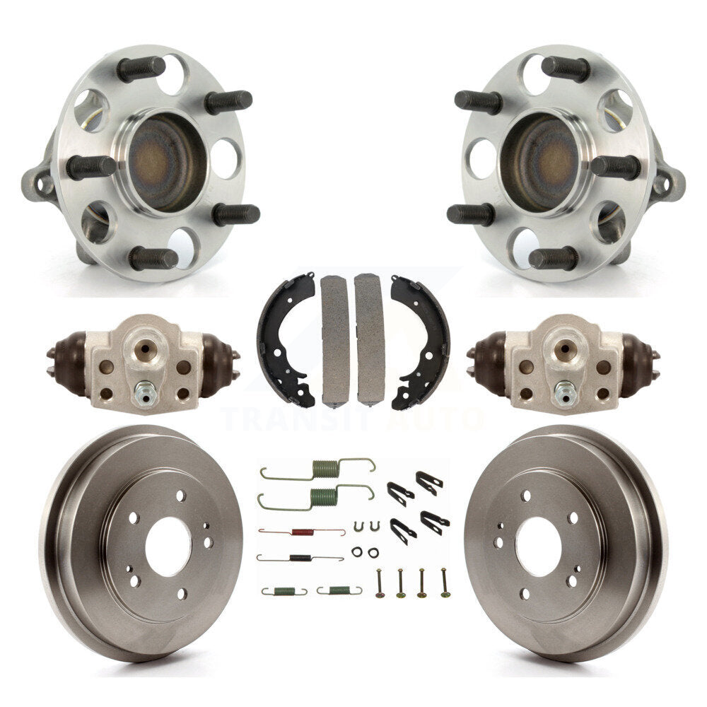 Wheel Cylinders And Drum & Shoes Hub Bearing Rear Kit (8Pc) For Honda Civic GX