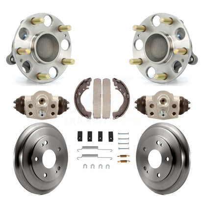 Wheel Cylinders And Drum & Shoes Hub Bearing Rear Kit (8Pc) For Honda Civic