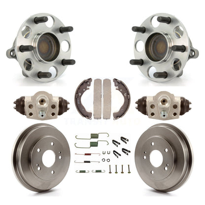Wheel Cylinders Drum & Shoes Hub Bearing Rear Kit (8Pc) For 2011 Honda Civic GX