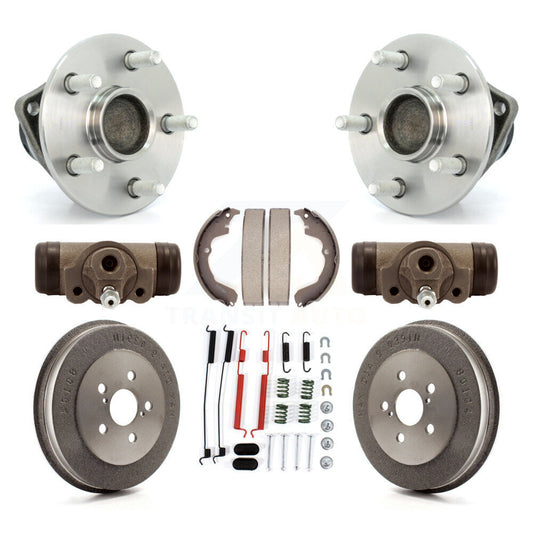 Wheel Cylinders Drum & Shoes Hub Bearing Rear Kit (8Pc) For Pontiac Vibe Toyota