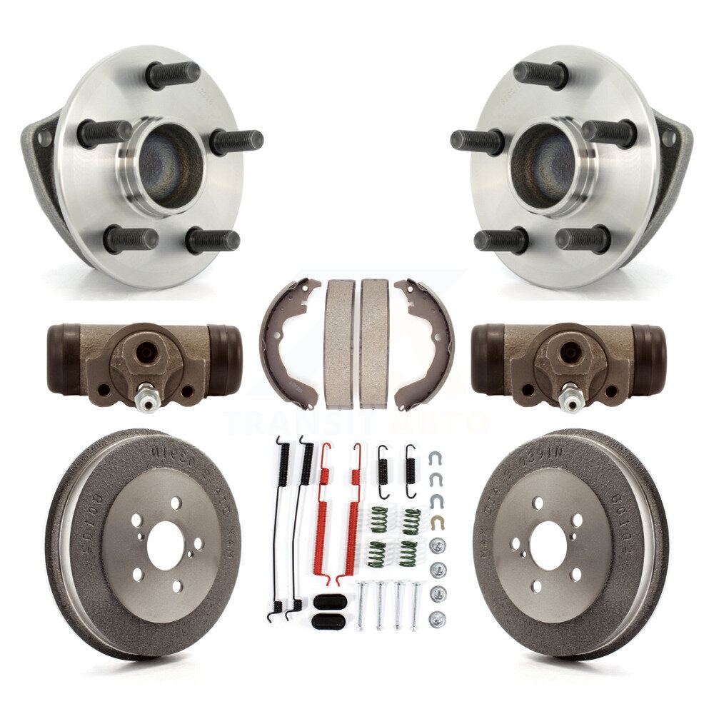 Wheel Cylinders Drum & Shoes Hub Bearing Rear Kit (8Pc) For Pontiac Vibe Toyota