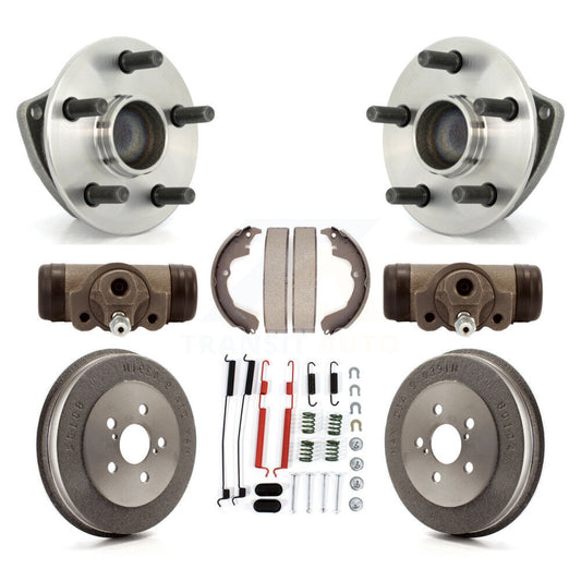 Wheel Cylinders Drum & Shoes Hub Bearing Rear Kit (8Pc) For Pontiac Vibe Toyota