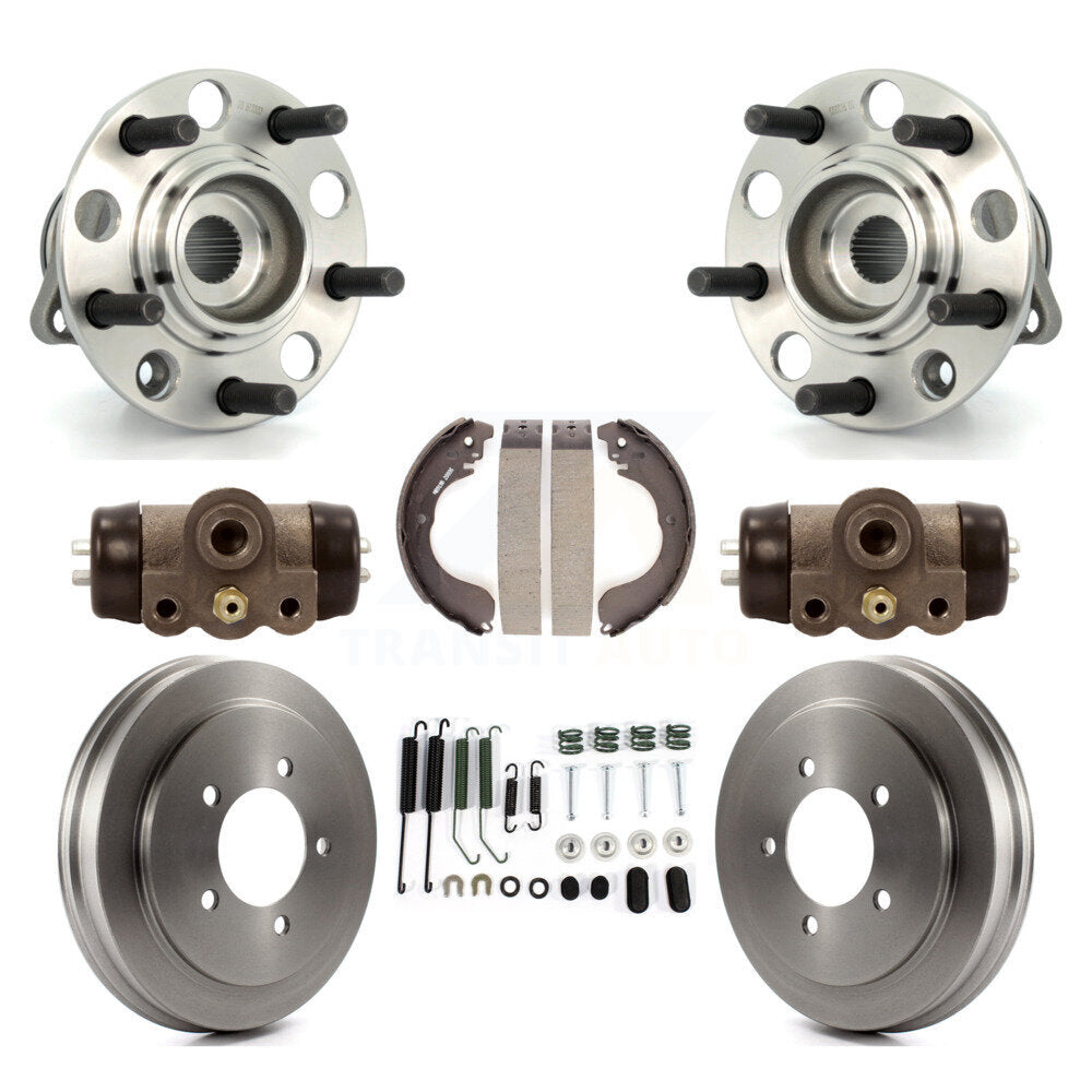 Wheel Cylinders Drum & Shoes Hub Bearing Rear Kit (8Pc) For Jeep Patriot Compass