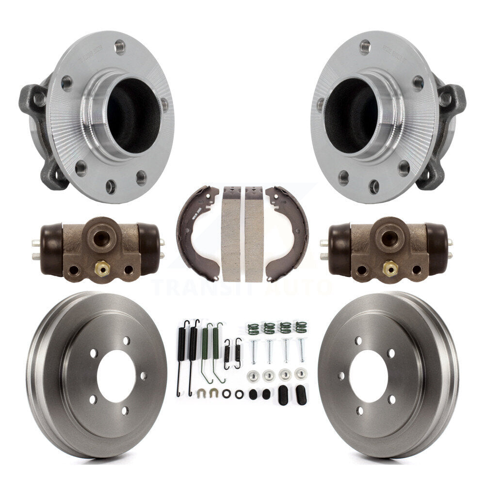 Wheel Cylinders And Drum & Shoes Hub Bearing Rear Kit (8Pc) For Jeep Compass