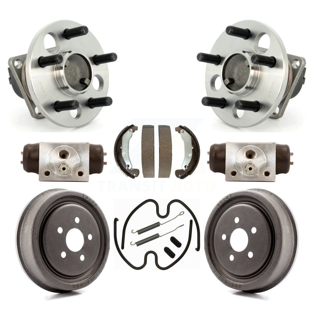 Wheel Cylinders And Drum & Shoes Hub Bearing Rear Kit (8Pc) For Pontiac Sunfire