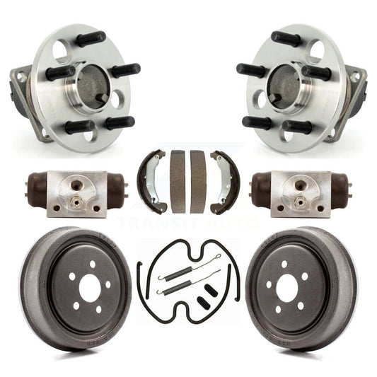 Wheel Cylinders And Drum & Shoes Hub Bearing Rear Kit (8Pc) For Pontiac Sunfire