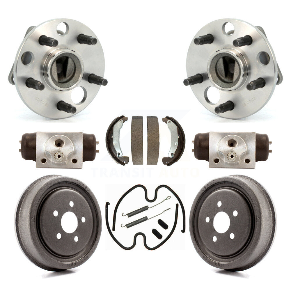 Wheel Cylinders And Drum & Shoes Hub Bearing Rear Kit (8Pc) For Pontiac Sunfire