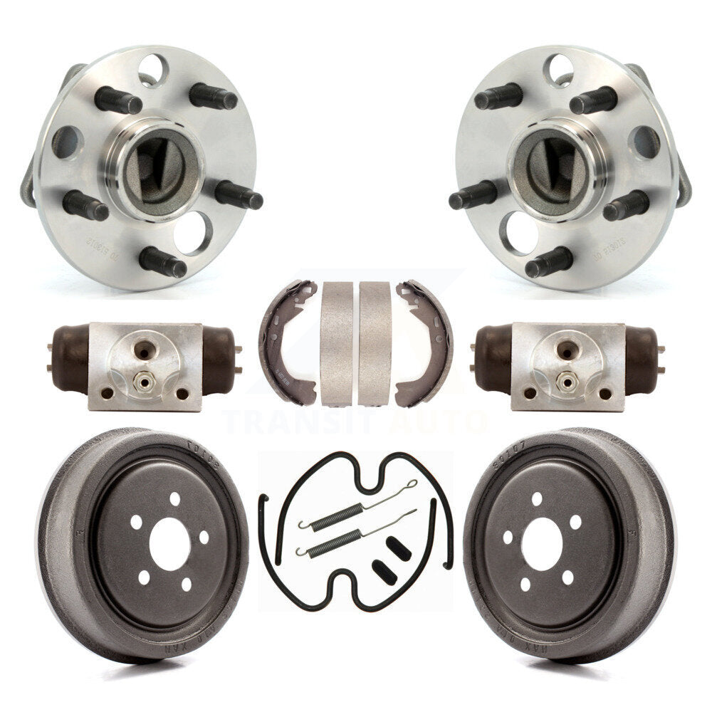 Wheel Cylinders & Drum Shoes Hub Bearing Rear Kit (8Pc) For Chevrolet Cavalier