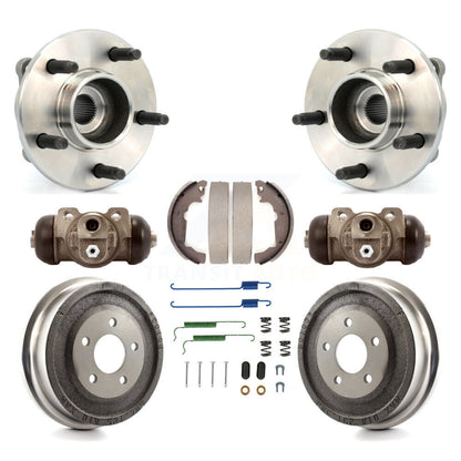 Wheel Cylinders & Drum Shoes Hub Bearing Rear Kit (8Pc) For Saturn Vue Pontiac