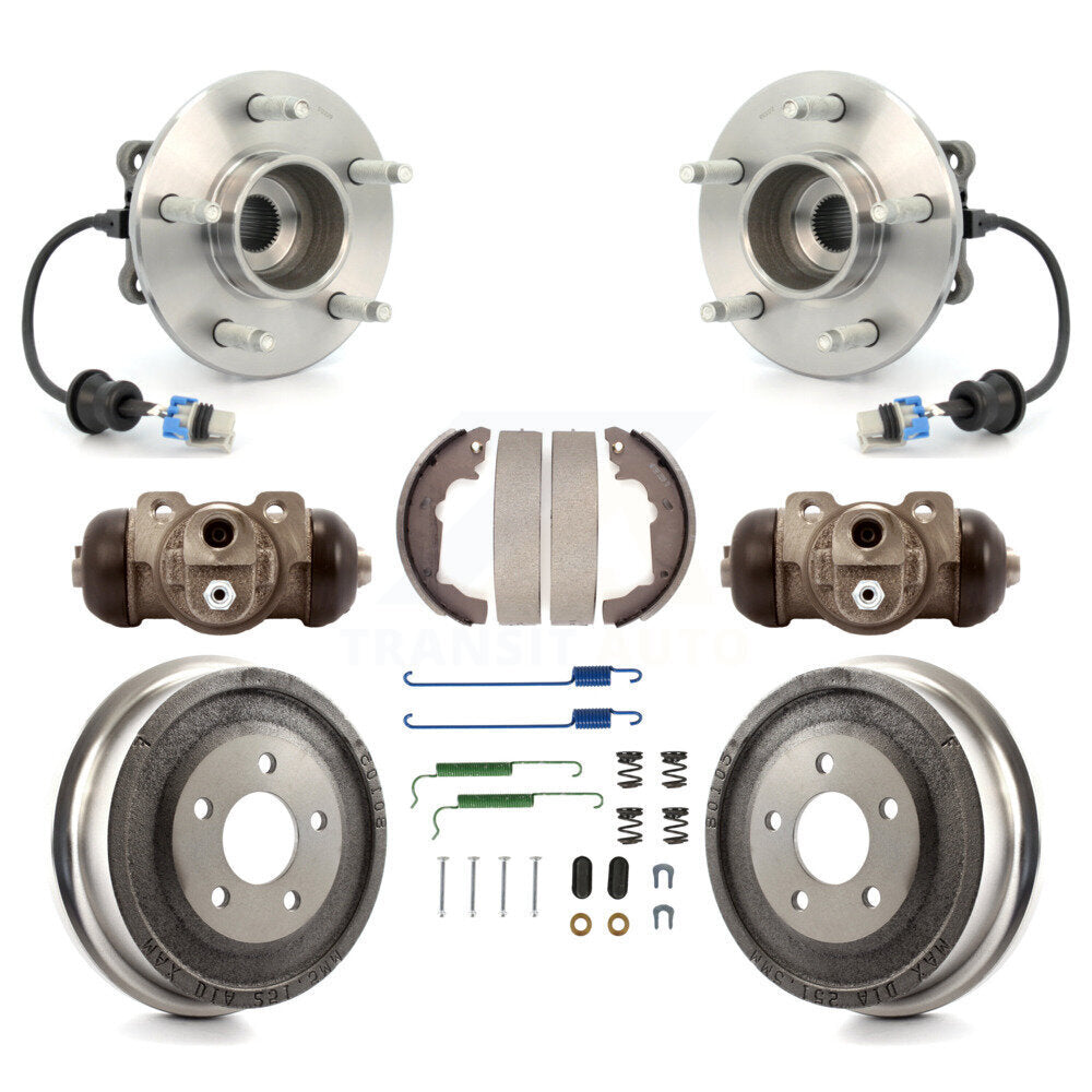 Wheel Cylinders & Drum Shoes Hub Bearing Rear Kit (8Pc) For Chevrolet Equinox