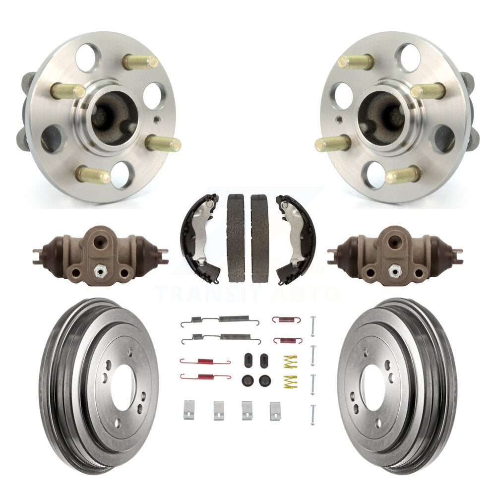 Wheel Cylinders & Drum Shoes Hub Bearing Rear Kit (8Pc) For Hyundai Accent Kia