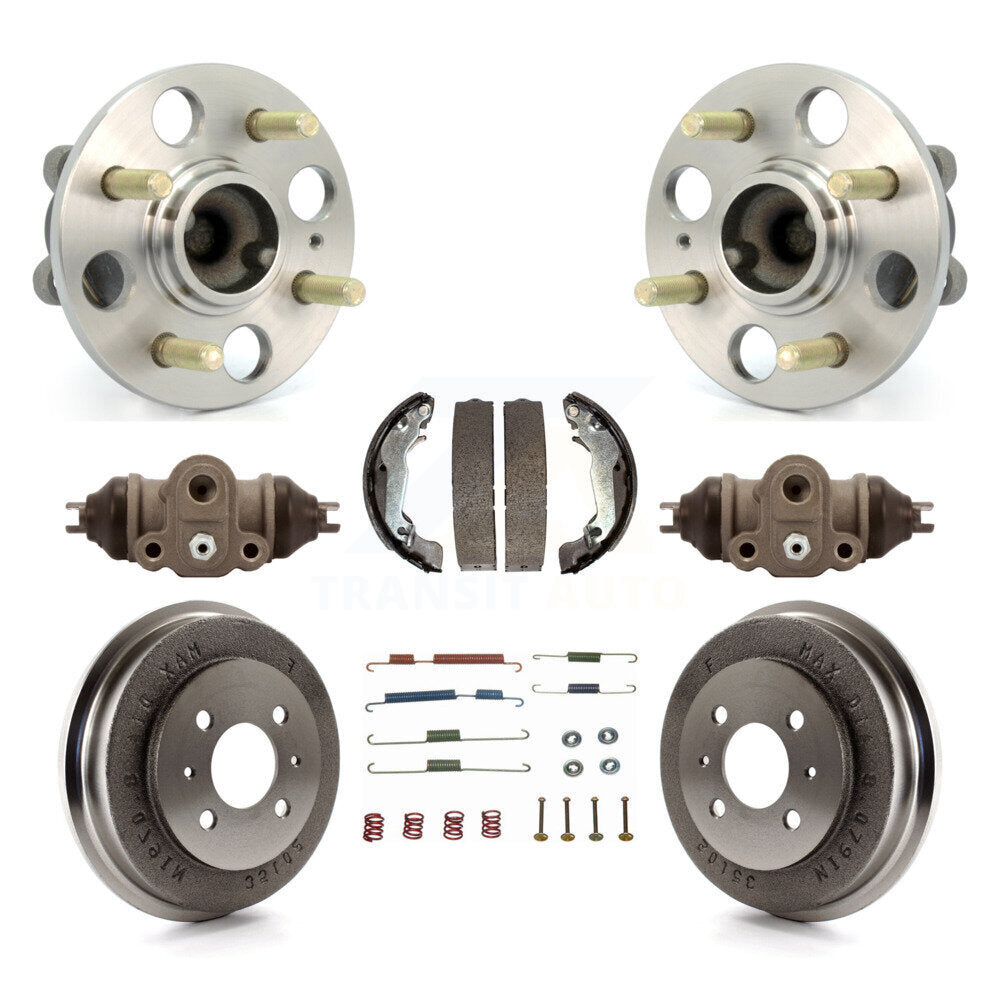 Wheel Cylinders And Drum & Shoes Hub Bearing Rear Kit (8Pc) For Hyundai Accent