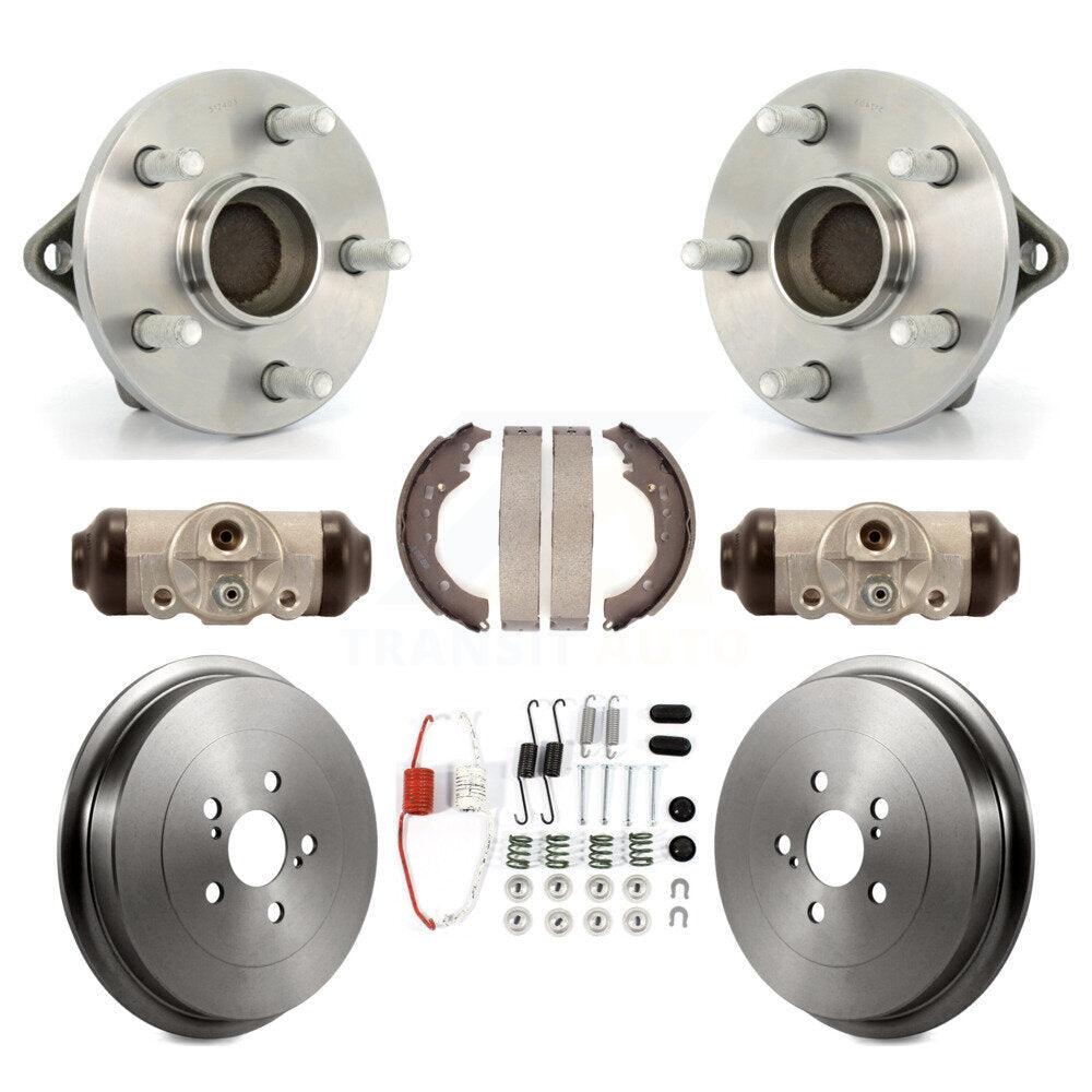Wheel Cylinders Drum & Shoes Hub Bearing Rear Kit (8Pc) For 09-13 Toyota Corolla