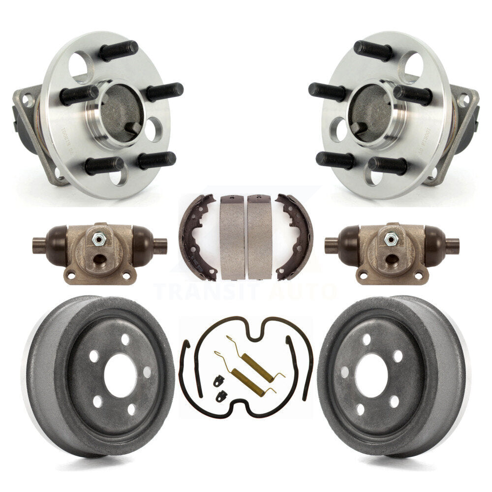 Wheel Cylinders And Drum & Shoes Hub Bearing Rear Kit (8Pc) For Pontiac Sunfire