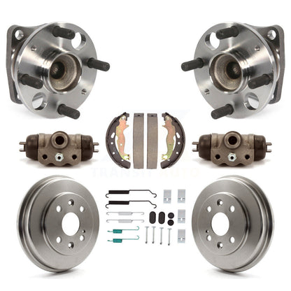 Wheel Cylinders & Drum Shoes Hub Bearing Rear Kit (8Pc) For 2011-2014 Mazda 2