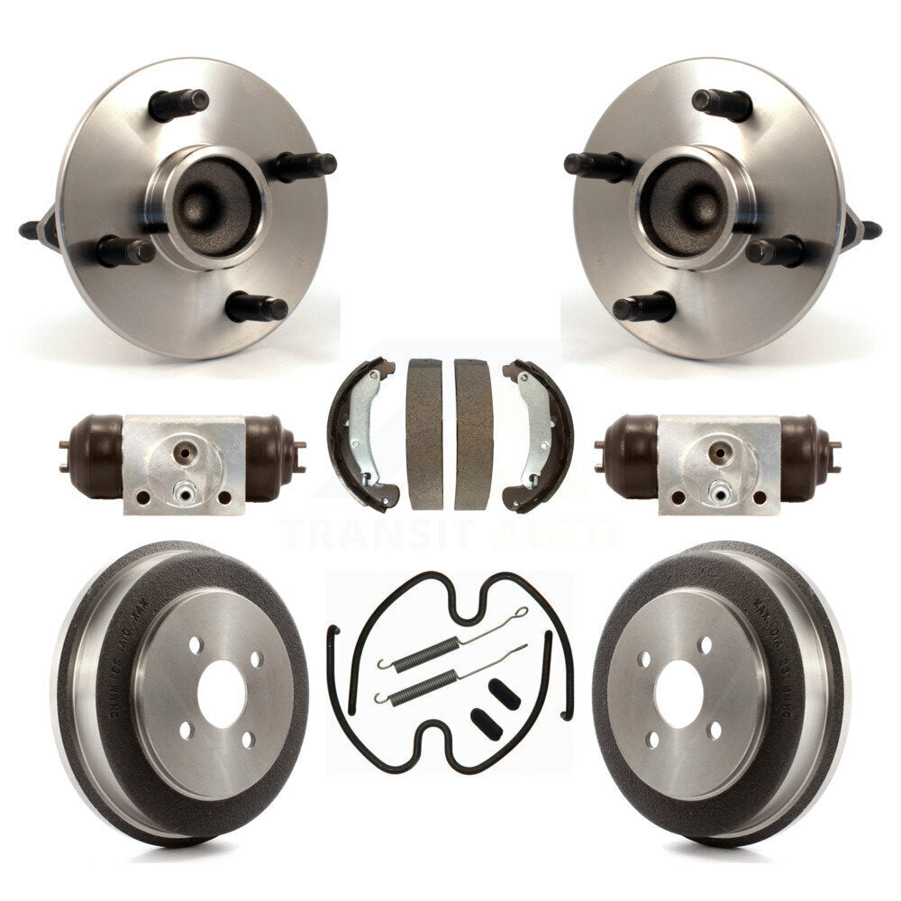 Wheel Cylinders Drum & Shoes Hub Bearing Rear Kit (8Pc) For Chevrolet Cobalt G5