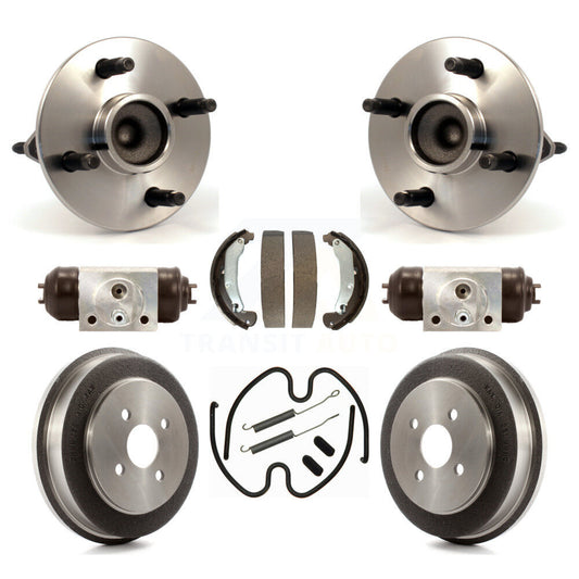 Wheel Cylinders Drum & Shoes Hub Bearing Rear Kit (8Pc) For Chevrolet Cobalt G5