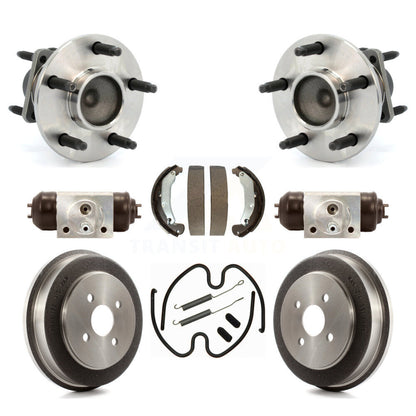 Wheel Cylinders & Drum Shoes Hub Bearing Rear Kit (8Pc) For Saturn Ion Pontiac