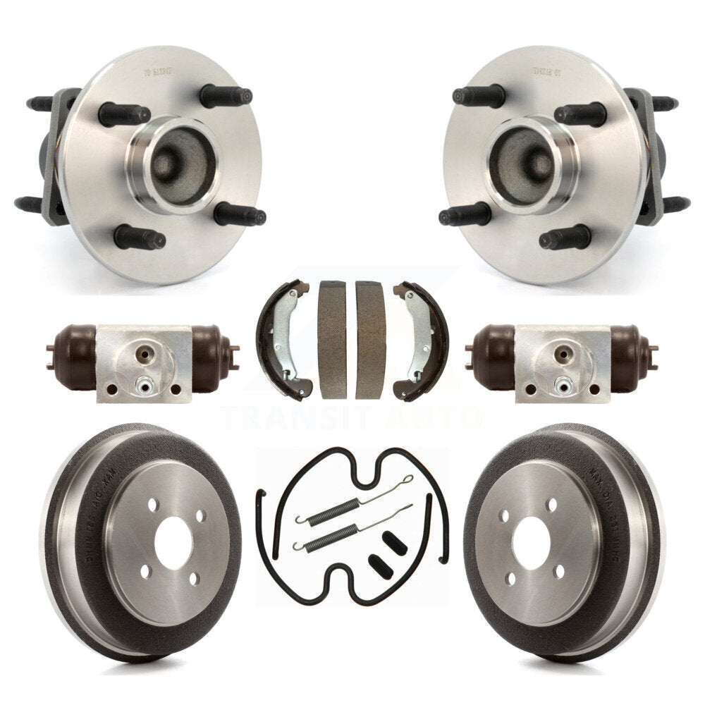 Wheel Cylinders Drum & Shoes Hub Bearing Rear Kit (8Pc) For Chevrolet Cobalt G5