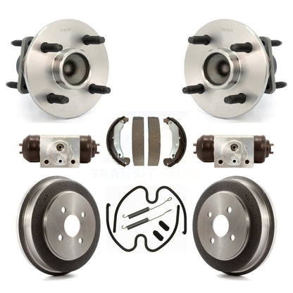 Wheel Cylinders Drum & Shoes Hub Bearing Rear Kit (8Pc) For Chevrolet Cobalt G5