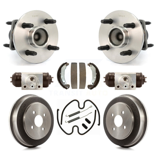 Wheel Cylinders Drum & Shoes Hub Bearing Rear Kit (8Pc) For Chevrolet Cobalt G5