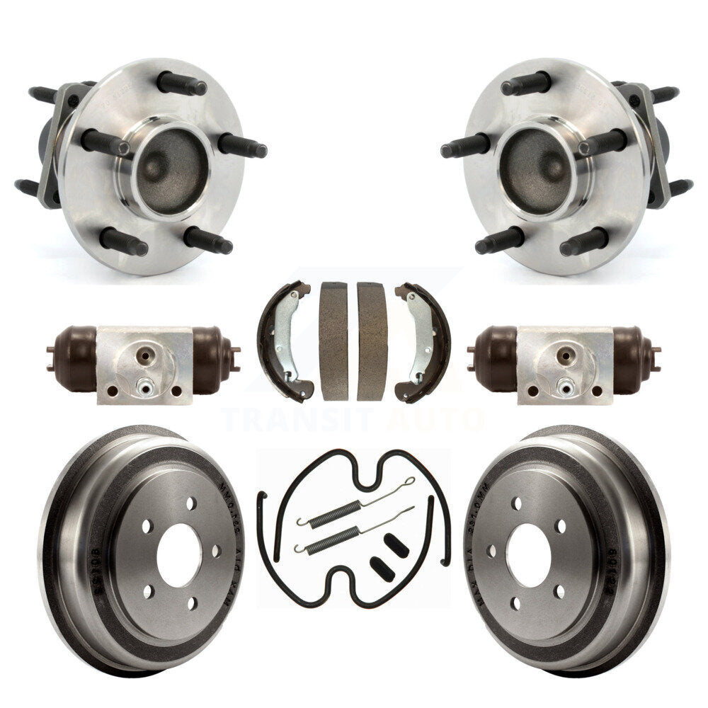 Wheel Cylinders Drum & Shoes Hub Bearing Rear Kit (8Pc) For Chevrolet Cobalt G5