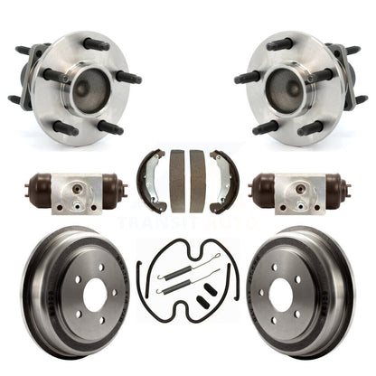 Wheel Cylinders Drum & Shoes Hub Bearing Rear Kit (8Pc) For Chevrolet Cobalt G5