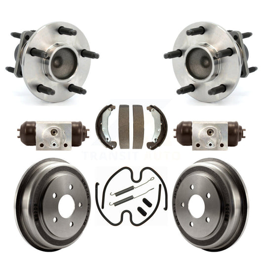 Wheel Cylinders Drum & Shoes Hub Bearing Rear Kit (8Pc) For Chevrolet Cobalt G5