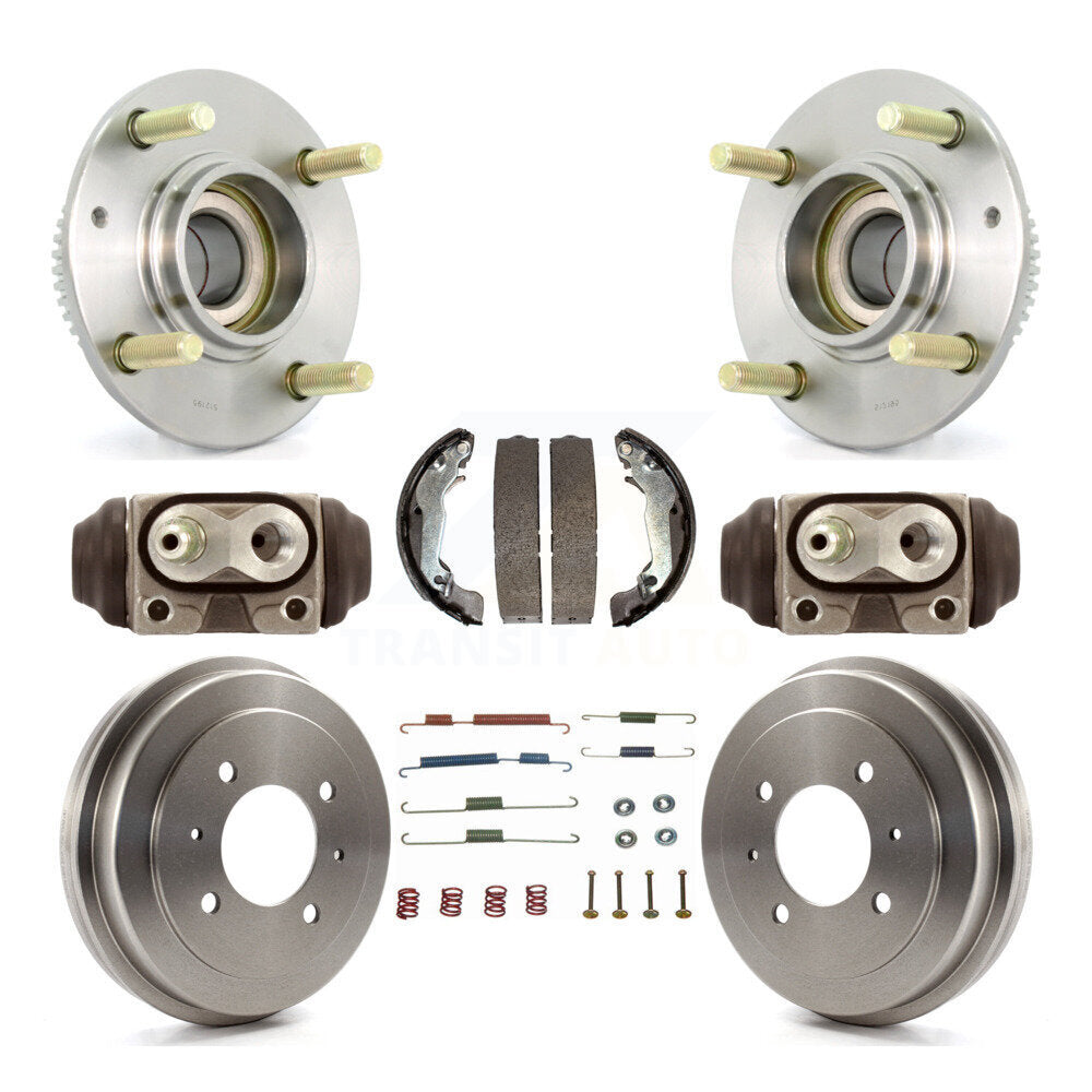 Wheel Cylinders And Drum & Shoes Hub Bearing Rear Kit (8Pc) For Hyundai Elantra