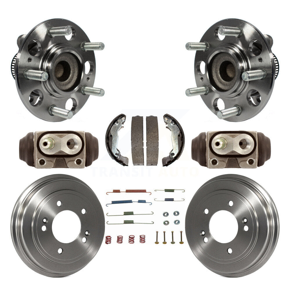 Wheel Cylinders And Drum & Shoes Hub Bearing Rear Kit (8Pc) For Hyundai Elantra