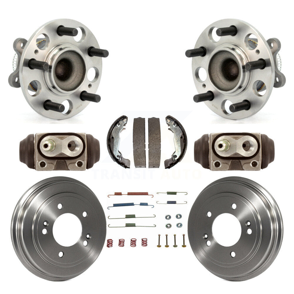 Wheel Cylinders And Drum & Shoes Hub Bearing Rear Kit (8Pc) For Hyundai Elantra