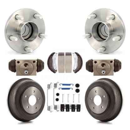 Wheel Cylinders Drum & Shoes Hub Bearing Rear Kit (8Pc) For Ford Transit Connect