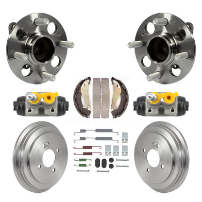 Wheel Cylinders Drum & Shoes Hub Bearing Rear Kit (8Pc) For 12-17 Hyundai Accent