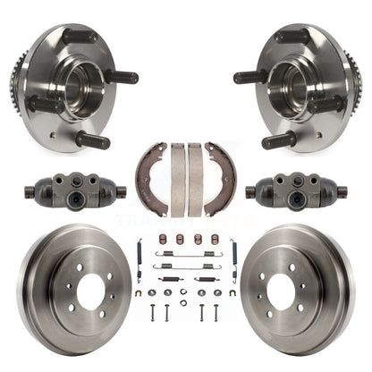 Wheel Cylinders Drum & Shoes Hub Bearing Rear Kit (8Pc) For Mitsubishi Lancer ES