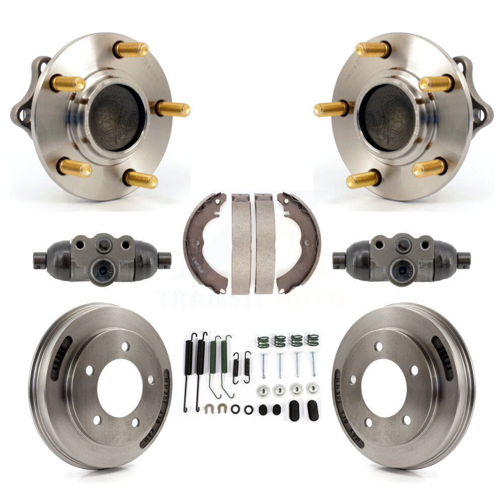 Wheel Cylinders & Drum Shoes Hub Bearing Rear Kit (8Pc) For Mitsubishi Lancer