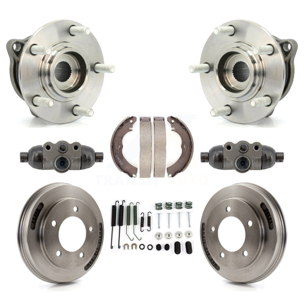 Wheel Cylinders & Drum Shoes Hub Bearing Rear Kit (8Pc) For Mitsubishi Lancer