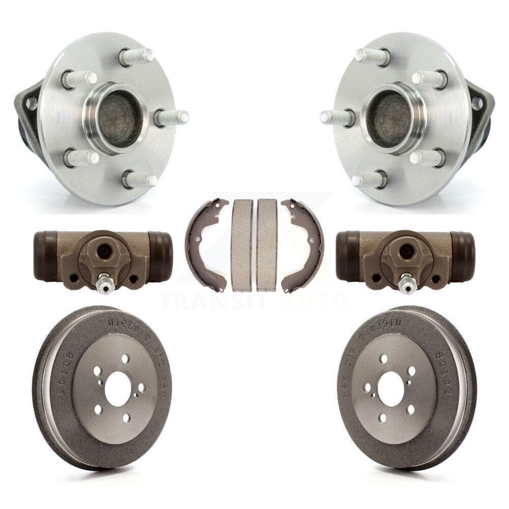 Wheel Cylinders Drum & Shoes Hub Bearing Rear Kit For Pontiac Vibe Toyota Matrix