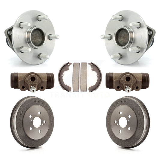 Wheel Cylinders Drum & Shoes Hub Bearing Rear Kit For Pontiac Vibe Toyota Matrix
